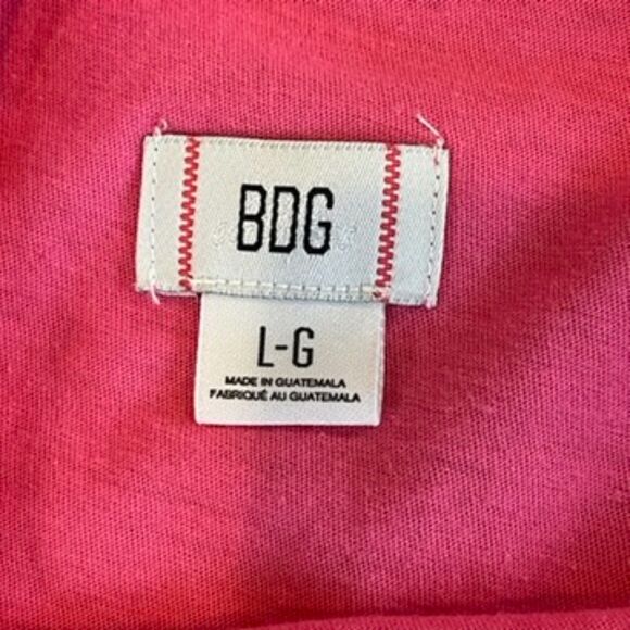 BDG Urban Outfitters Cropped Pink Tee Short Sleeves Large NEW NWT - Picture 4 of 10